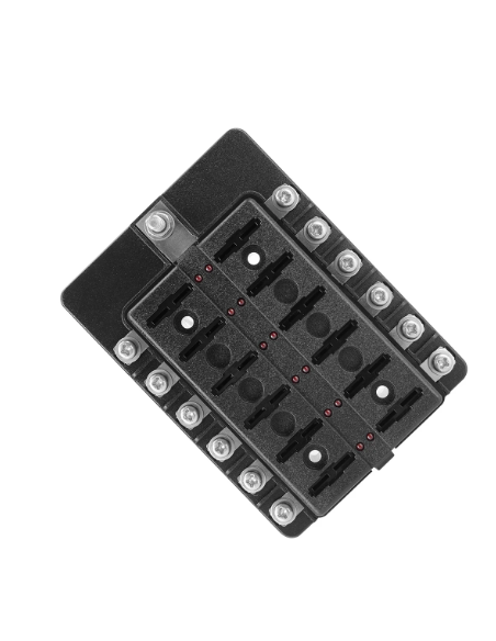 CAJA DE FUSIBLE 12 VIAS (CON FUSIBLES INCLUIDO) LED