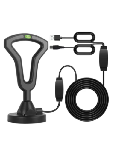 ANTENA DE TV DIGITAL HD CON BASE MAGNÉTICA