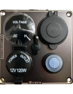 CENTRALITA 12V 4 EN 1 CON DOBLE USB 3.0