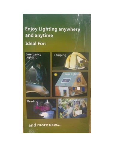 GENERADOR SOLAR PORTATIL DC 12V- ILUMINACIÓN CARGA MOVIL