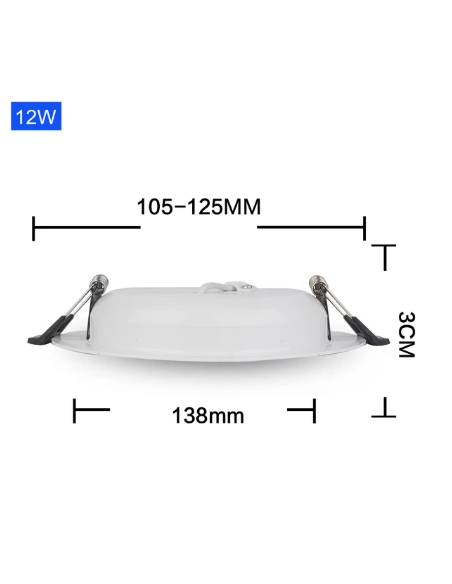LAMPARA LED  12V 12W EMPOTRAR