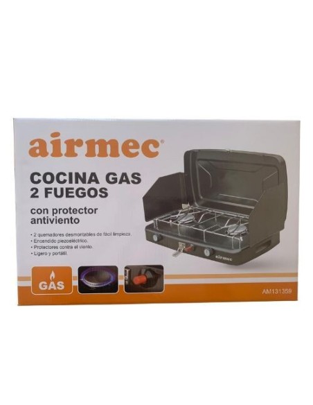 COCINA PORTATIL GAS 2 FUEGOS
