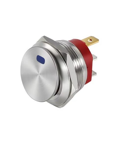 INTERRUPTOR BASCULANTE ACERO INOX 22MM 12/24 20A
