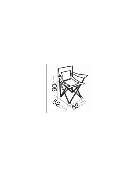 SILLA CAMPING PLEGABLE GRIS OSCURO 52X52X90CM