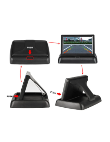 CAMARA CON VISIÓN TRASERA Y MONITOR 4,3 PULGADAS