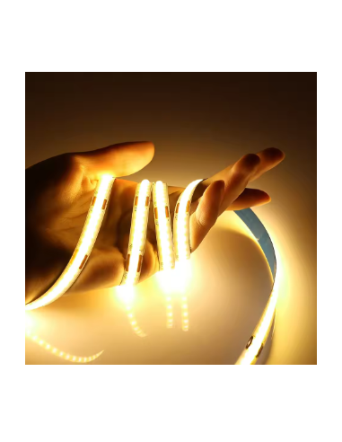 TIRA LUZ LED TIPO COB BLANCO CÁLIDO IP20 12V