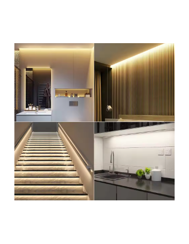 TIRA LUZ LED TIPO COB BLANCO CÁLIDO IP20 12V