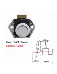 PULSADOR PLATEADO PARA ARMARIO Y CAJONES PEQUEÑO 2