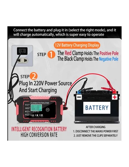 CARGADOR DE BATERIA 12VOLTIOS 6 AMPERIOS