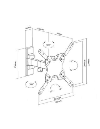 SOPORTE DE TELEVISION EXTENSIBLE 13-42 PULGADAS