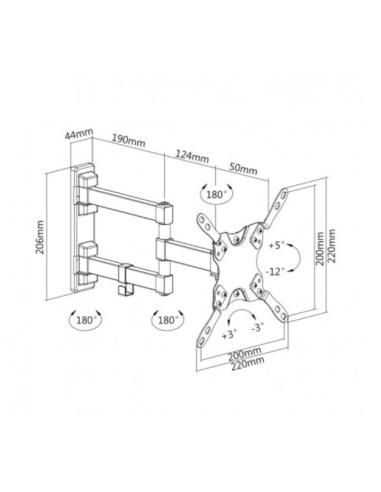 SOPORTE DE TELEVISION EXTENSIBLE 13-42 PULGADAS