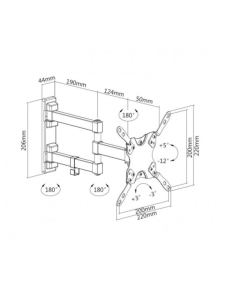 SOPORTE DE TELEVISION EXTENSIBLE 13-42 PULGADAS