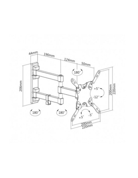 SOPORTE DE TELEVISION EXTENSIBLE 13-42 PULGADAS