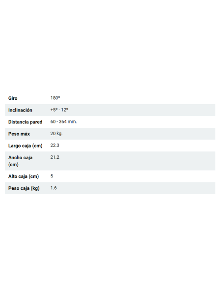 SOPORTE DE TELEVISION EXTENSIBLE 13-42 PULGADAS