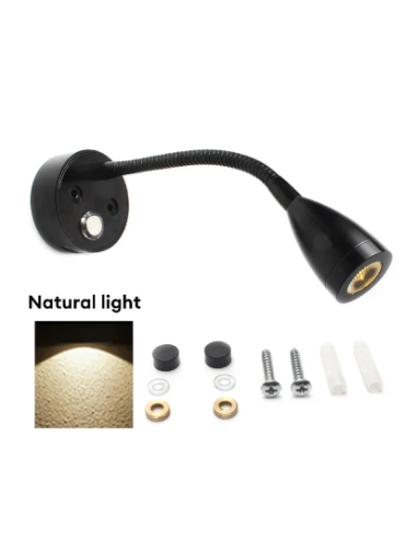 FLEXO NEGRO 12V CON USB