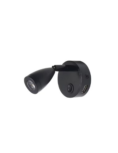 LAMPARA DE LECTURA NEGRA Y USB