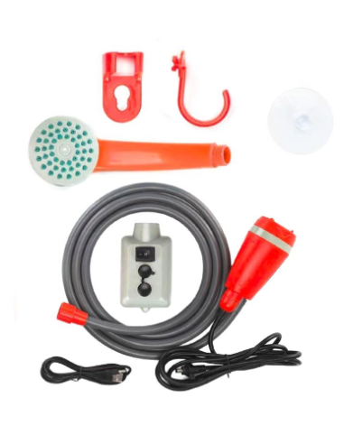 DUCHA PORTÁTIL RECARGABLE CON BOMBA SUMERGIBLE USB