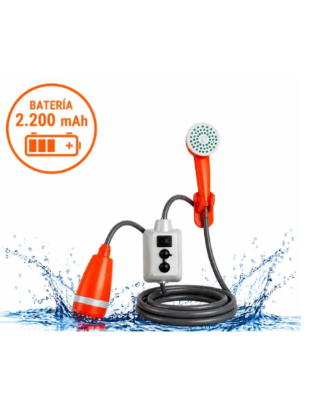 DUCHA PORTÁTIL RECARGABLE CON BOMBA SUMERGIBLE USB