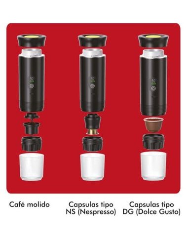CAFETERA PORTATIL 3 EN 1 XPRESSCUP NEGRA MUVIP