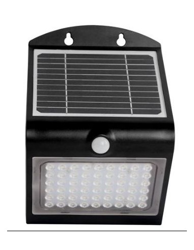 APLIQUE LED SOLAR 4W 500LM DOBLE ILUMINACIÓN NEGRO ELBAT