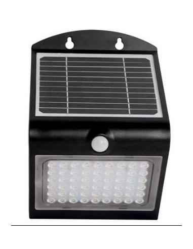 APLIQUE LED SOLAR 4W 500LM DOBLE ILUMINACIÓN NEGRO ELBAT