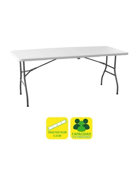 MESA DE RESINA PLEGABLE 180X70X74CM 3.5CM SUNGARDEN